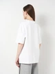 Футболка хлопковая оверсайз длинная женская Adidas Originals Adicolor Spacer Oversized Trefoil JV7226 XS Белая (4068808270809) - изображение 2