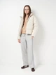 Пуховик зимний короткий женский Adidas Essentials Climawarm 3-Stripes JM4107 XS Beige (4068811737030) - изображение 3