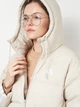Пуховик зимний короткий женский Adidas Essentials Climawarm 3-Stripes JM4107 M Beige (4068811737009) - изображение 4