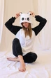 Женская кигуруми пижама взрослая и подростковая Kigurumi Панда Веселая Черный L 165-175 см. (1018) - изображение 2