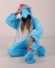 Женская кигуруми пижама взрослая и подростковая Kigurumi Единорог Голубой M 155-165 см. (1010) - изображение 4