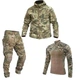 Тактичний костюм 3в1 Куртка SoftShell на флісі та Штани G2 з наколінниками + UBACS G4 мультикам розмір 3XL - изображение 1