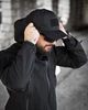 Чоловіча Куртка з капюшоном Softshell на флісі чорна розмір 2XL - изображение 5