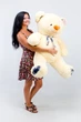Плюшевий ведмедик Teddy Boom Клітина 130 см кремовий - зображення 3