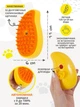 Щетка-расческа с паром для вычесывания шерсти животных Massage comb Желтая - изображение 4