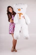Плюшевый мишка Teddy Boom Тедди 140 см белый - изображение 2