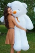 Великий ведмедик Тедді Teddy Boom 160 см білий - зображення 3