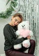 Плюшевий ведмедик Френк 65 см Teddy Boom білий із серцем - зображення 3