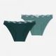 Набор трусиков слипов женских хлопковых Puma Women Bikini 2Ppack 90785123 L 2 шт Dark Green Moss (8720245667395) - изображение 2