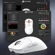 Мышка Attack Shark X3 White 26000DPI PAM3395 650IPS TTC 80M Wireless BT5.2 - изображение 6