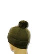 Зимняя шапка с помпоном на флисе (one-size) Хаки - изображение 3