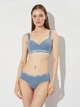 Бюстгальтер без косточек хлопковый Puma Women Padded Top 1P Hang 90786321 L Dusk Blue (8720245669757) - изображение 3
