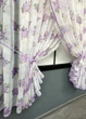 Кухонные шторки VR-Textil № 101к с подвязками Белый с сиреневым 320х170 см (52-1208) - изображение 3