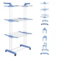 Вертикальна багатоярусна сушарка для одягу на колесах Garment Rack Блакитний - изображение 1