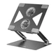 Охлаждающая подставка для ноутбука до 15.6 дюймов OfficePro LS-121-G 2xfans Aloy Aluminum Gray - изображение 2