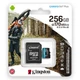 microSDXC (UHS-1 U3) Kingston Canvas Go Plus 256Gb class 10 A2 V30 (R170MB/s, W90MB/s) (adapter SD) - изображение 1