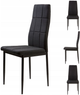 Набір стільців для кухні та вітальні ModernHome by Multistore DC860 4 шт Чорні (5903089064862) - зображення 3
