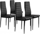Zestaw krzeseł do salonu i jadalni ModernHome by Multistore DC855 4 szt Czarne (5903089064558) - obraz 1