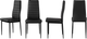 Zestaw krzeseł do salonu i jadalni ModernHome by Multistore DC855 4 szt Czarne (5903089064558) - obraz 5