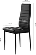 Zestaw krzeseł do salonu i jadalni ModernHome by Multistore DC855 4 szt Czarne (5903089064558) - obraz 10