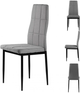 Набір стільців для кухні та вітальні ModernHome by Multistore DC860 4 шт Сірі (5903089064893) - зображення 3