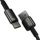 Кабель Baseus Tungsten Gold Fast Charging Data USB-A to Type-C 100W 2 м Black (CAWJ000101) - зображення 3