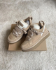 Жіночі уггі кросівки Зимові Замшеві Бежеві UGG Lowmel Sneaker Beige (40, бежевий) - изображение 7