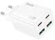 Сетевое зарядное устройство адаптер Hoco N56 Fundador |2USB/2Type-C, 30W/3A, поддержка быстрой зарядки PD/QC, многоуровневая защита, универсальная совместимость, высокая мощность| Белый - изображение 4
