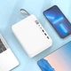 Павербанк 75000mAh 20W Hoco J94 Overlord УМБ зі швидкою зарядкою PD/QC, LED-дисплеєм та портами 3USB/Type-C Портативний зовнішній акумулятор, Білий - зображення 2