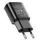 Сетевое зарядное устройство адаптер Hoco C88A Star Round |2USB, 12W/2.4A, многоуровневая система защиты, универсальная совместимость| Черный - изображение 3