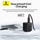 Сетевое зарядное устройство адаптер Baseus Palm Fast Charger |1USB/1Type-C, 30W/3A, быстрая зарядка PD/QC, многоуровневая защита, широкая совместимость, компактный, контроль температуры| Черный - изображение 10