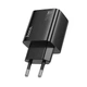 Сетевое зарядное устройство адаптер Hoco N56 Fundador |2USB/2Type-C, 30W/3A, поддержка быстрой зарядки PD/QC, многоуровневая защита, универсальная совместимость, высокая мощность| Черный - изображение 2