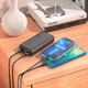 Павербанк Hoco J101A 20000 mAh 22.5W УМБ зі швидкою зарядкою PD/QC, LED-індикатором та портами 2USB/Type-C Портативний акумулятор для телефону, Чорний - зображення 2