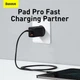 Сетевое зарядное устройство адаптер Baseus Super Si Pro Quick Charge (CCSUPP-E02) |1USB/1Type-C, 30W/3A, поддержка быстрой зарядки PD/QC, многоуровневая защита, универсальная совместимость, технология Super Silicon| Черный - изображение 2