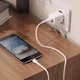 Сетевое зарядное устройство адаптер Hoco N8 Briar |2USB, 12W/2.4A, многоуровневая защита, универсальная совместимость, компактный| + Кабель Micro USB в комплекте |1 м| Белый - изображение 5