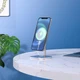 Настольное беспроводное зарядное устройство Hoco CW32 Happiness Magnetic Desktop Wireless Charger |15W, быстрая зарядка, широкая совместимость, многоуровневая защита, магнитное крепление| Серебристый - изображение 2