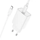 Сетевое зарядное устройство адаптер Hoco C143A Benefit |1Type-C, 3A/20W, поддержка быстрой зарядки PD/QC, многоуровневая система защиты, широкая совместимость| + Кабель Type-C к Type-C в комплекте |1 м, 60 Вт| Белый - изображение 3