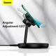 Беспроводная зарядная станция Baseus Swan 3in1 Universal version |20W, быстрая зарядка до 3 устройств одновременно, широкая совместимость, многоуровневая защита, магнитное крепление, регулируемый угол наклона| Черный - изображение 4