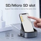 Док-станция BASEUS Mate Docking Type-C 8-в-1 |8 портов, быстрая зарядка PD 49W, кардридер SD/Micro SD, аудиоразъем 3.5mm, поддержка видео 4KHD, широкая совместимость| Серый - изображение 3
