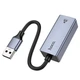 Адаптер HOCO UA37 USB-A to RJ45 OTG ethernet adapter 1000 Mbps - зображення 3