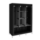 Шафа тканинна розкладна Stenson R93320 Чорна 130×45×175 см (R93320) - зображення 2