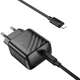 Мережевий зарядний пристрій Hoco CS24A, 1Type-C, PD, QC 25W, Type-C to Lightning, Чорний - зображення 3