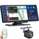 Паркувальний монітор 9.3 дюйма (2 камера) перед зад Auto CarPlay Bluetooth FM 1080P - зображення 2