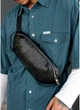 Сумка через плечо бананка Sambag Holster MSH2 черная с перфорацией - изображение 1