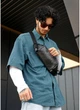 Сумка через плечо бананка Sambag Holster MSH2 черная с перфорацией - изображение 2