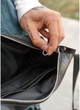 Сумка через плечо бананка Sambag Holster MSH2 черная с перфорацией - изображение 8