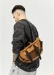 Большая кожаная мужская поясная сумка бананка Sambag DynamicDart рыжая - изображение 7
