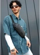 Сумка через плечо бананка Sambag Holster MSH черная с перфорацией W - изображение 5