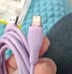 USB кабель 1.2м для Iphone USB-A - Lightning 2.4A Baseus TZCATLZJ-17 фиолетовый - изображение 4