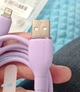 USB кабель 1.2м для Iphone USB-A - Lightning 2.4A Baseus TZCATLZJ-17 фиолетовый - изображение 5